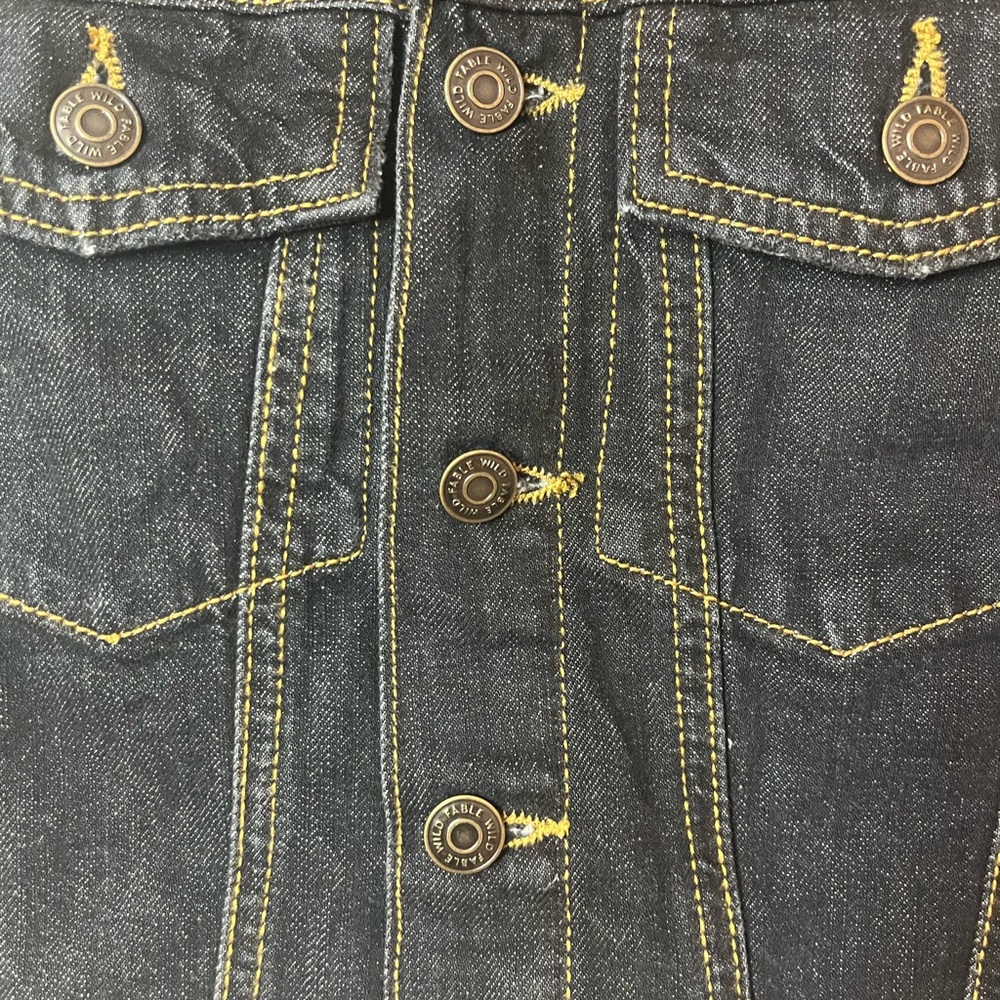 Wild Fable Denim Vest Medium Cropped Sleeveless Jean Jacket - Picture 5 of 6